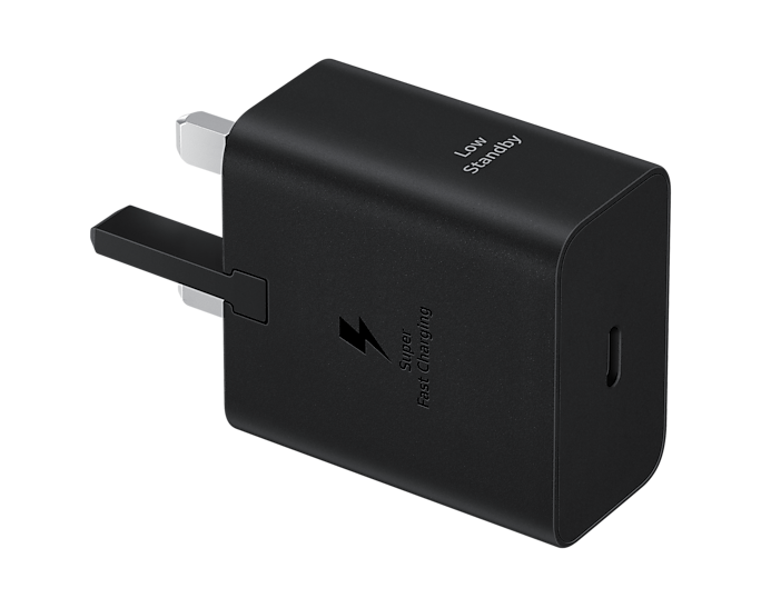 شاحن سامسونج بقوة 45 واط USB-C مع كيبل 1.8 متر شحن سريع|أسود شاحن سامسونج بقوة 45 واط USB-C مع كيبل 1.8 متر شحن سريع|أسود
